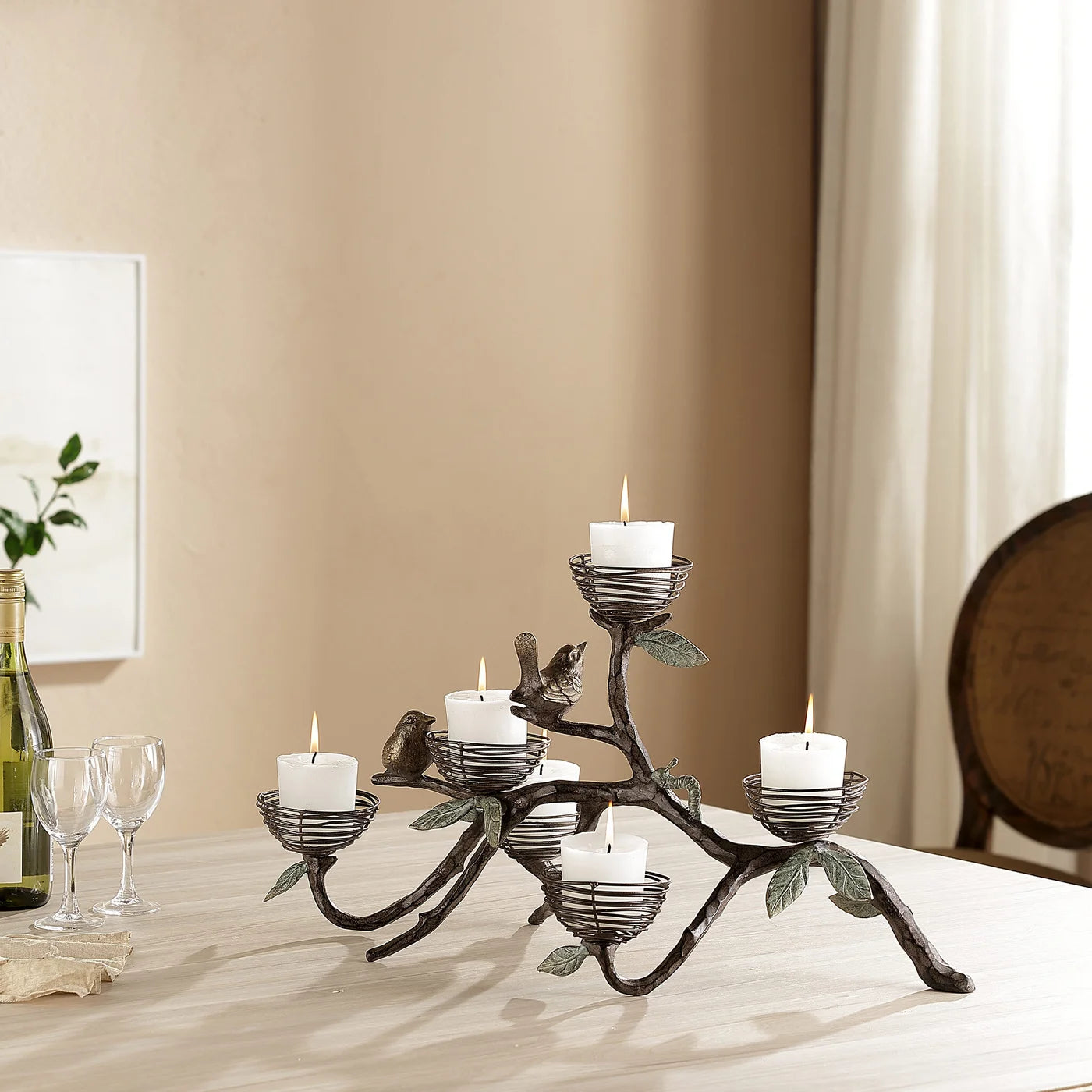Birds And Nests Candelabra