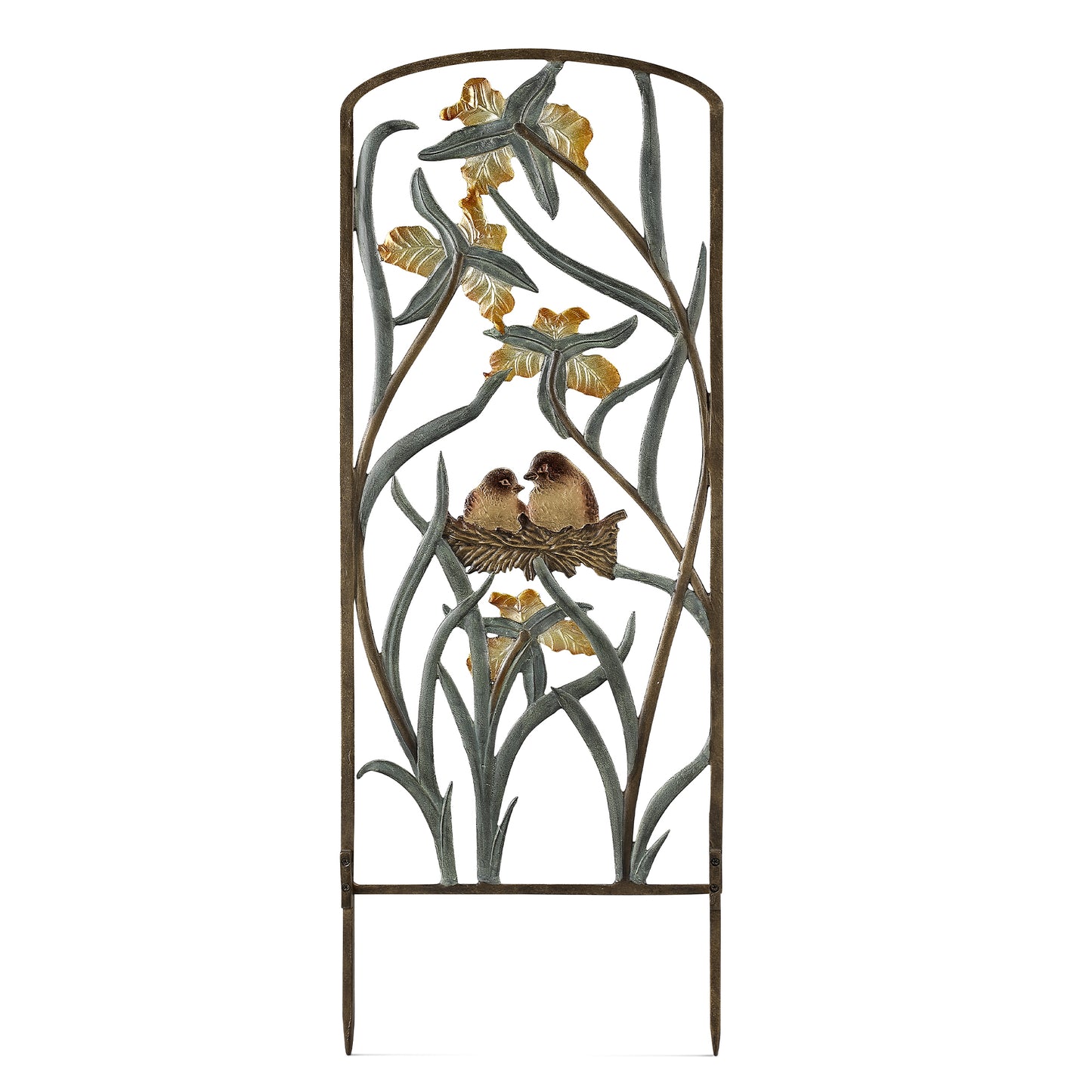 Wide Lovebirds In Nest Trellis