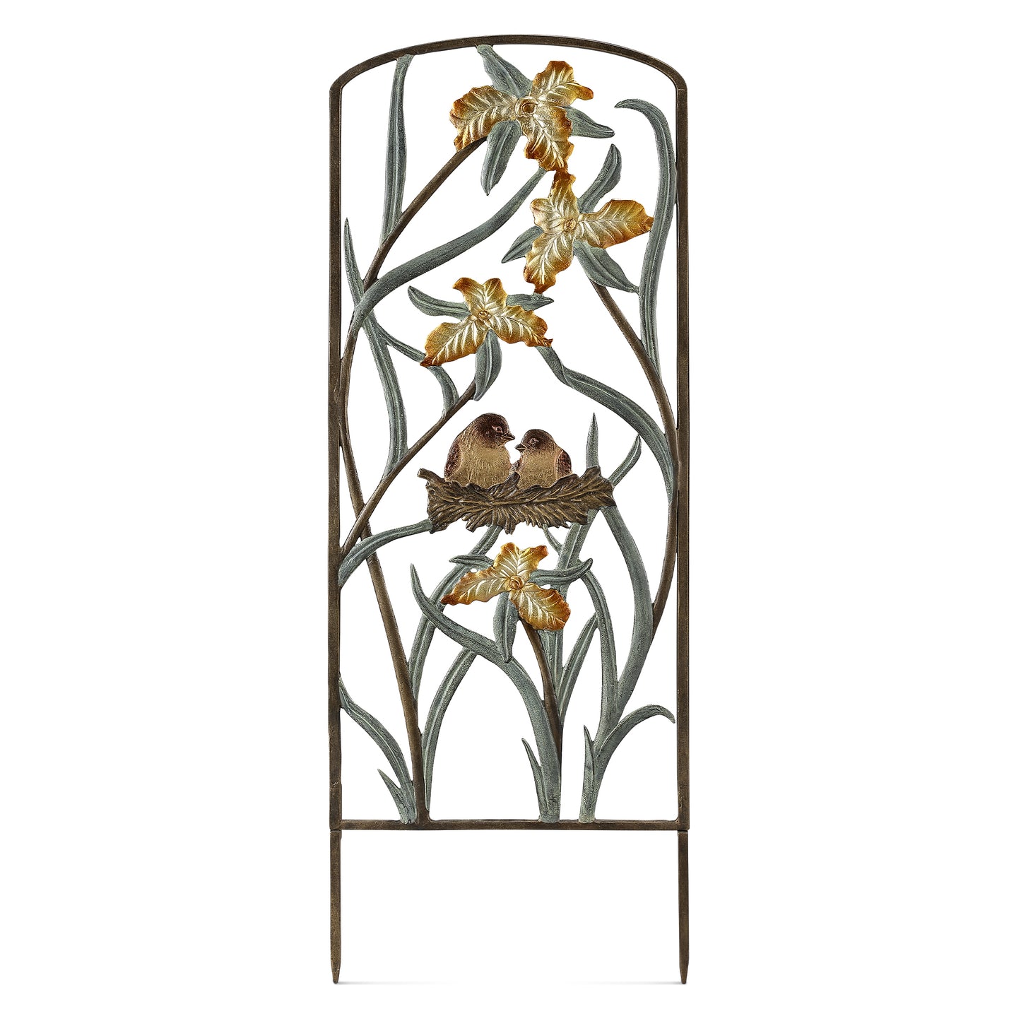Wide Lovebirds In Nest Trellis