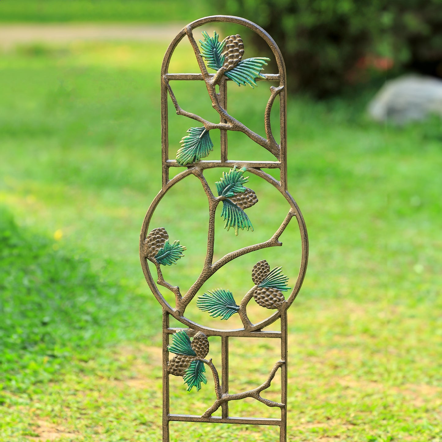 Pinecone And Branch Trellis