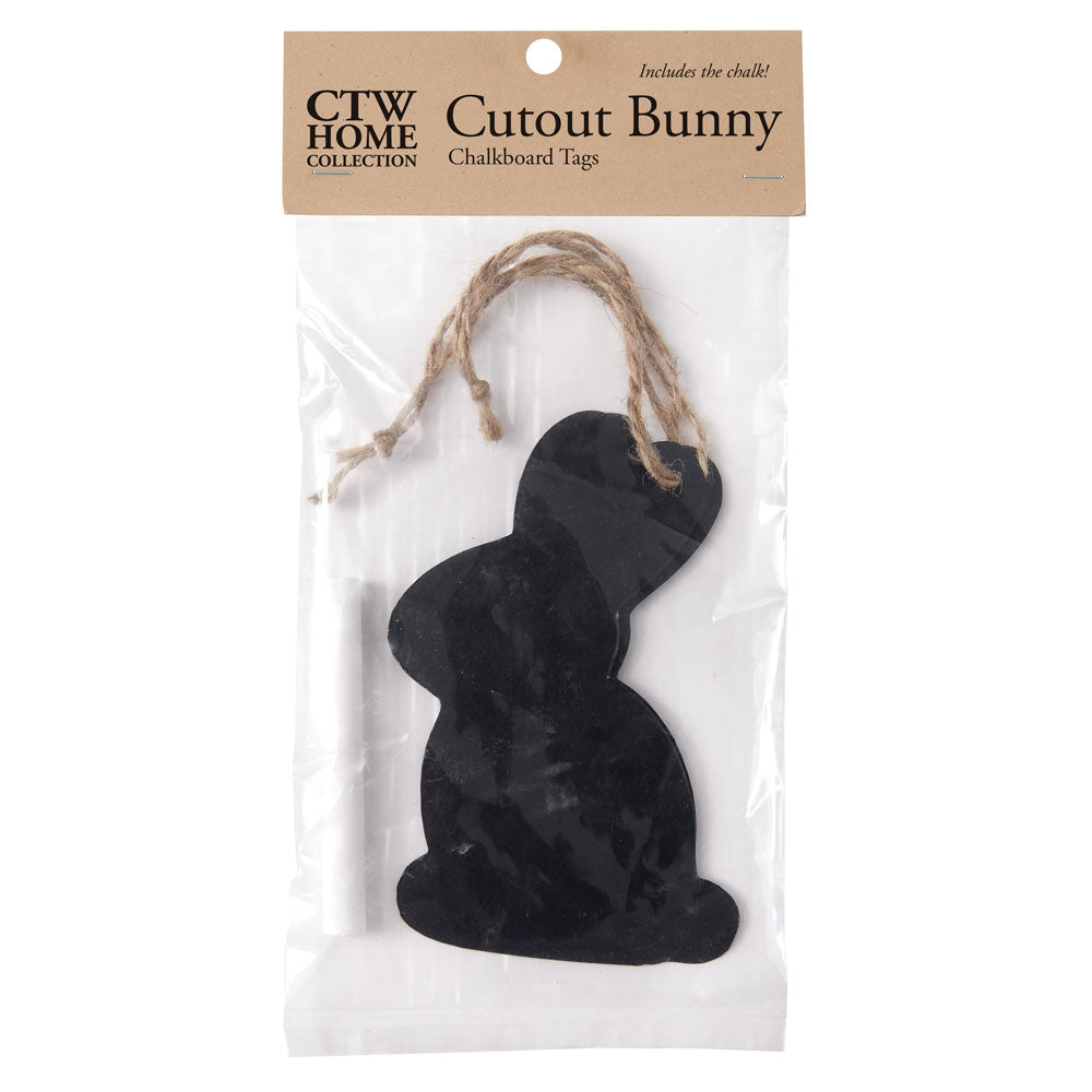 Cutout Bunny Chalkboard Tags