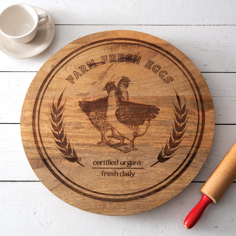 Farm Fresh Eggs Lazy Susan