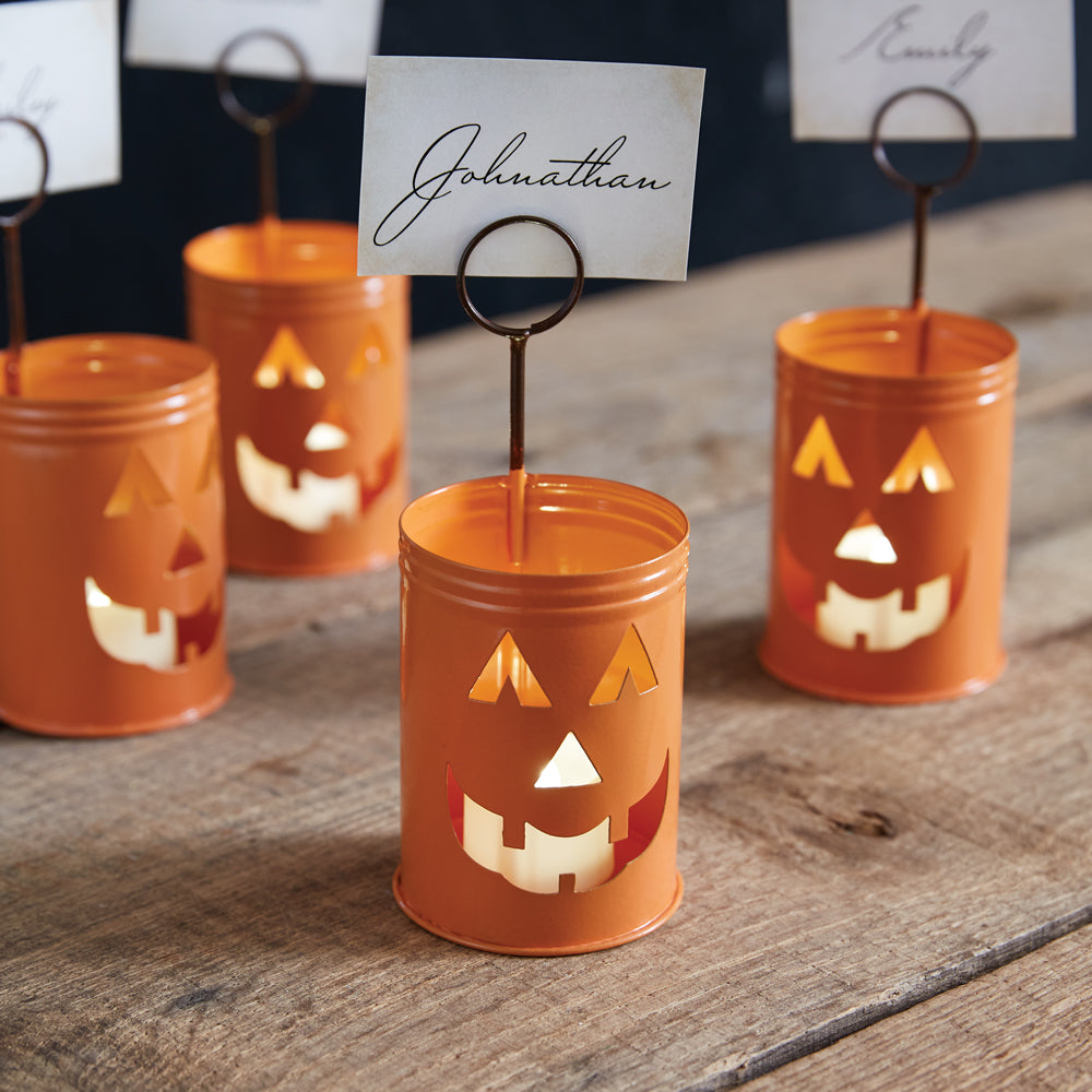 Jack-O-Lantern Place Card Holder