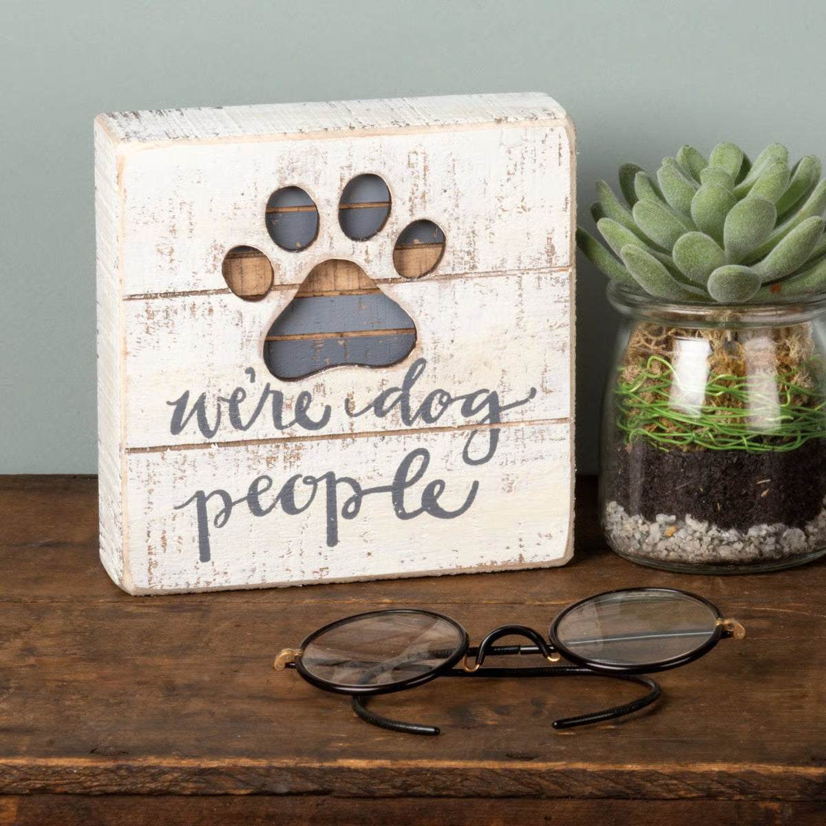 Slat Box Sign - Dog People