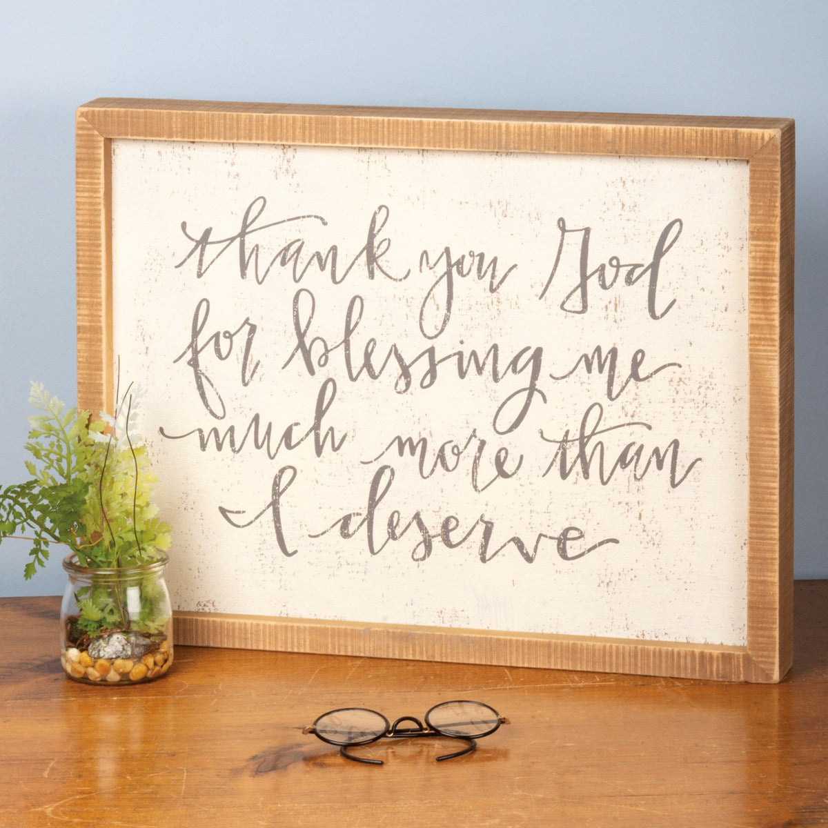 Box Sign - Thank You God For Blessing Me Inset