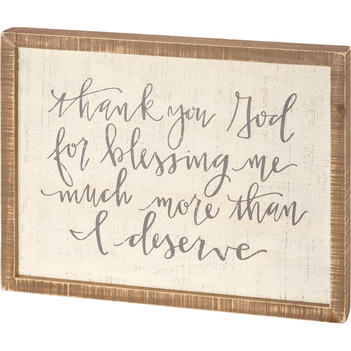 Box Sign - Thank You God For Blessing Me Inset