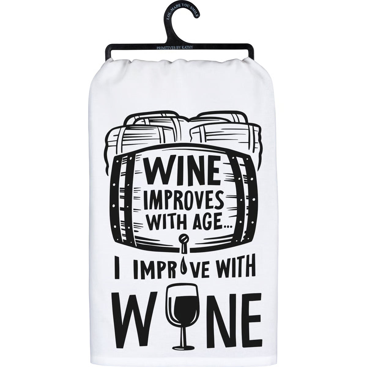 Wine Improves With Age Kitchen Towel