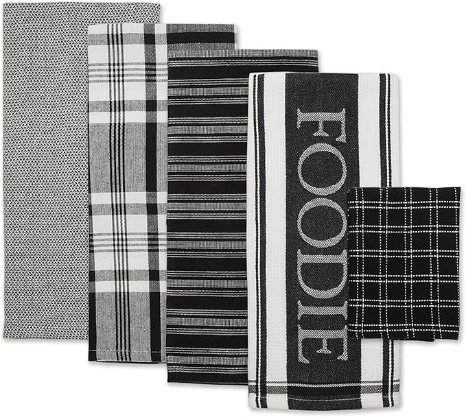 Black Foodie Dishcloth & Towel Set/5