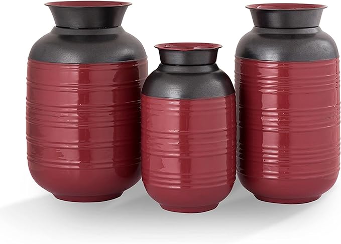 Red And Black Vases
