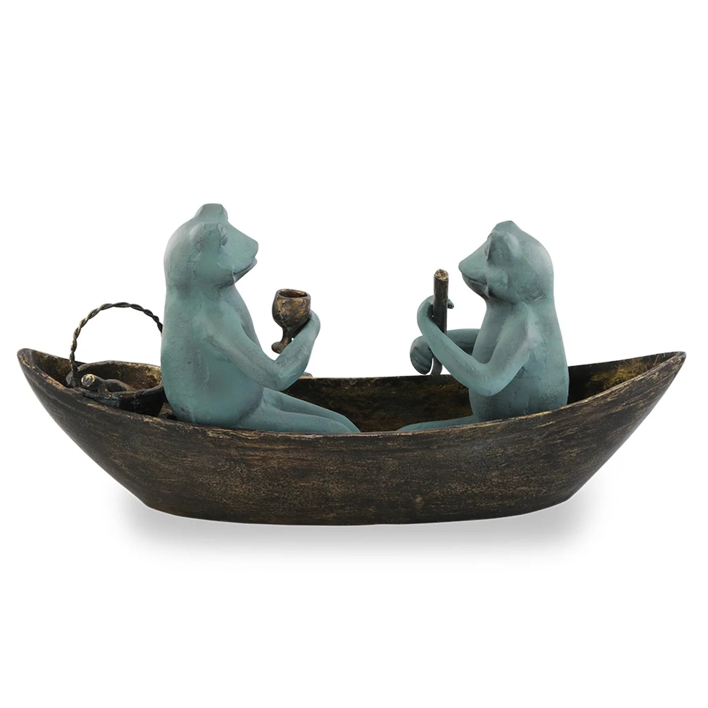 Rowboat Picnic Garden Sculpture