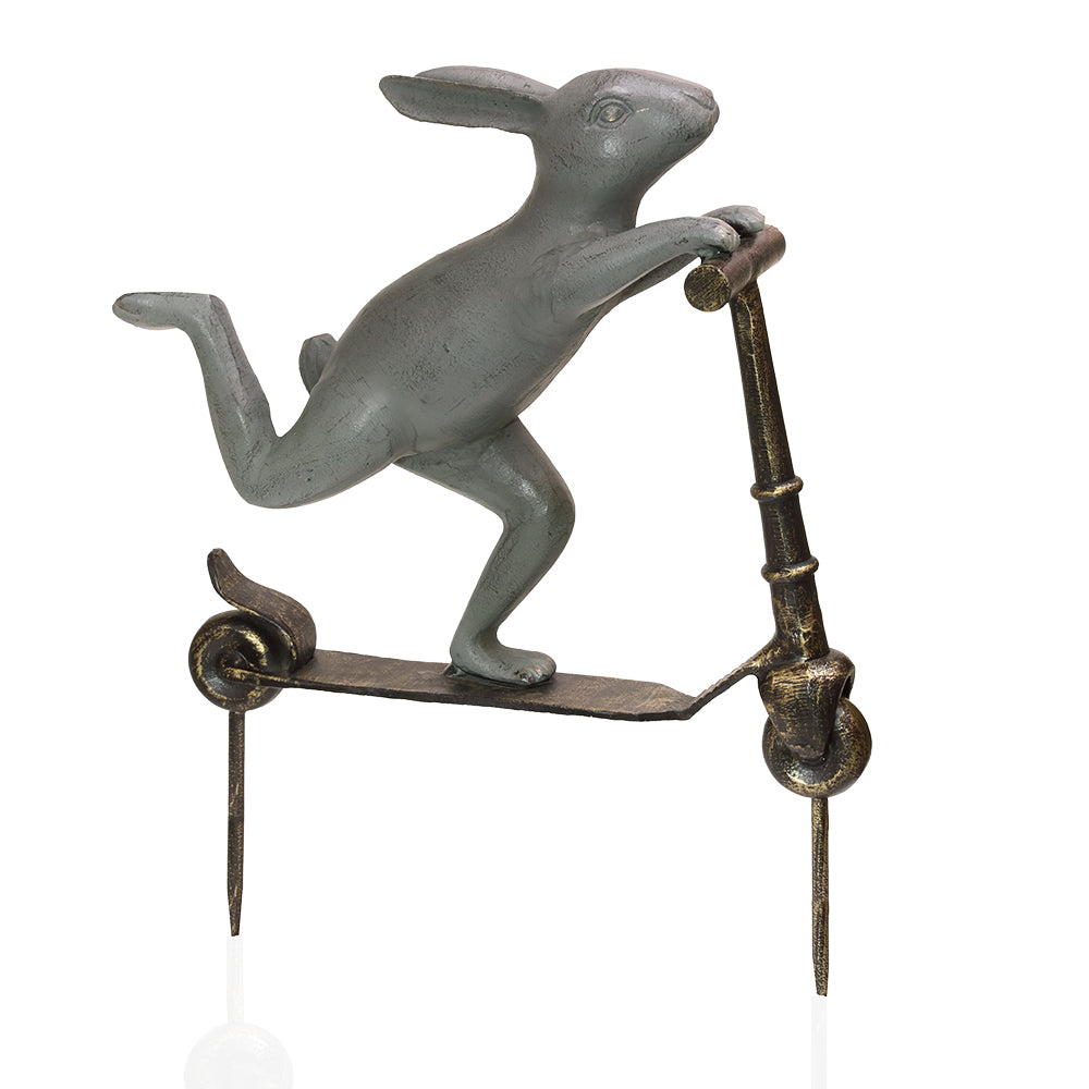 Scooter Bunny Garden Sculpture
