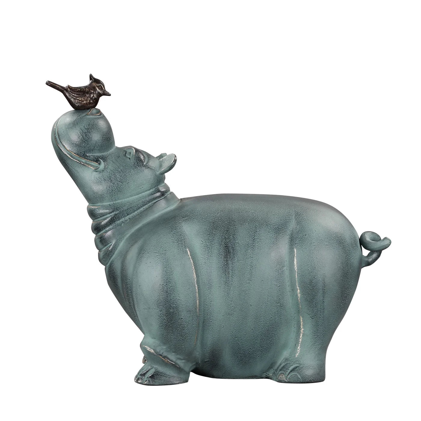 Hippo and Friend Garden Sculpture