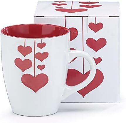Hanging Red Hearts Coffee Mug