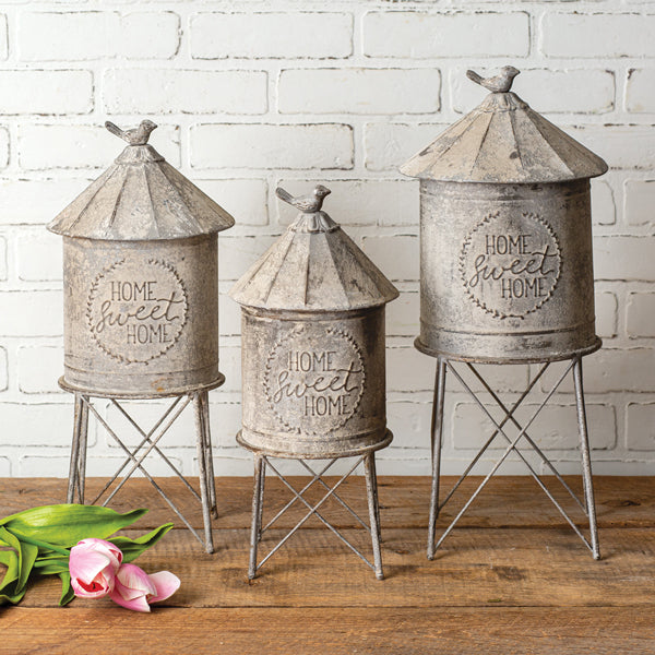 Set Of Three Silo Containers