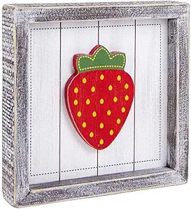 Fruity Wood Box Sign (Strawberry)