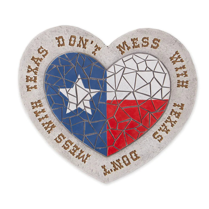 Texas Proud Stepping Stone Don't Mess With Texas Heart Flag