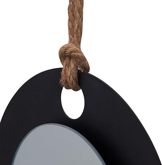 Round Rustic Pillar Candle Sconce With Rope & Mirror – A Unique Hanging Wall Accent