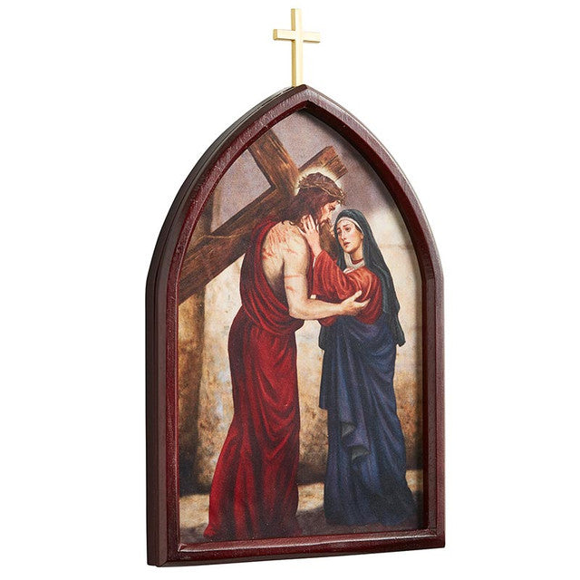 Stations Of The Cross Wood Plaque