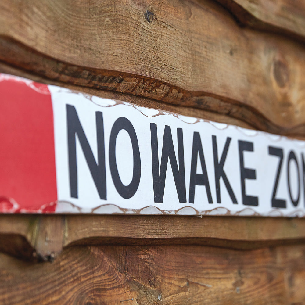 No Wake Zone Sign