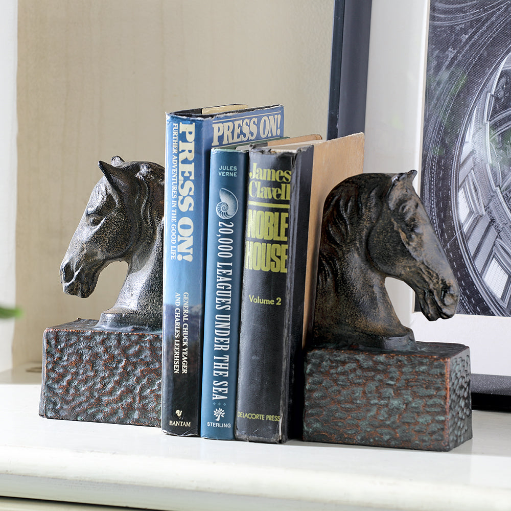 Horsehead Bookends on Base PR