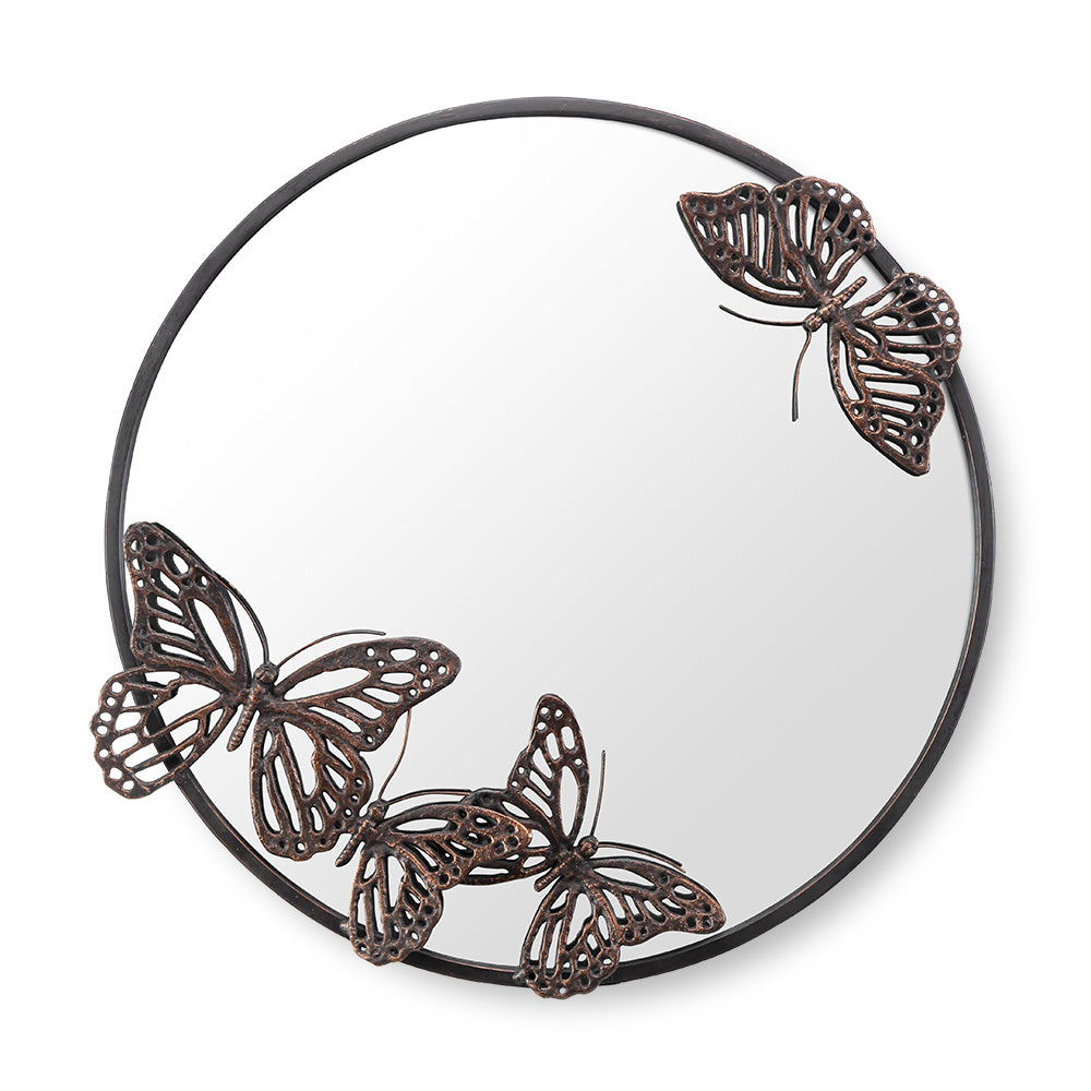 Butterfly Round Wall Mirror