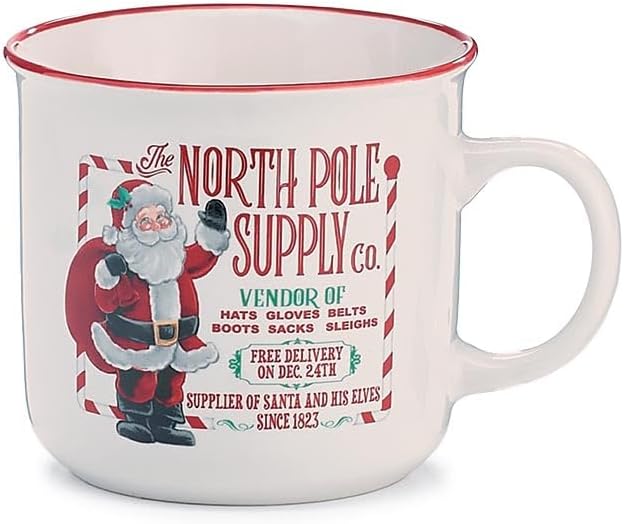 North Pole Supply Co With Santa Mug