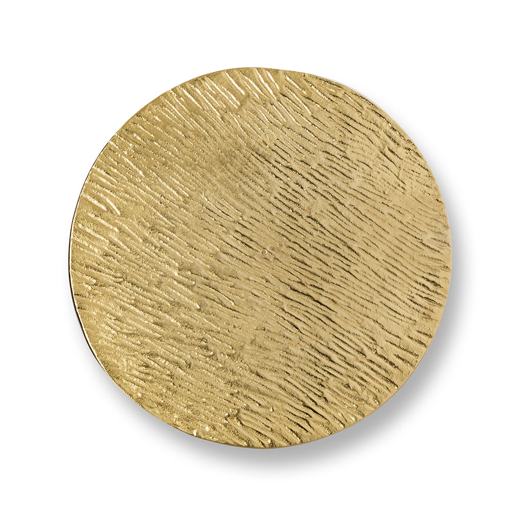 Golden Finish End Table With Marble Base