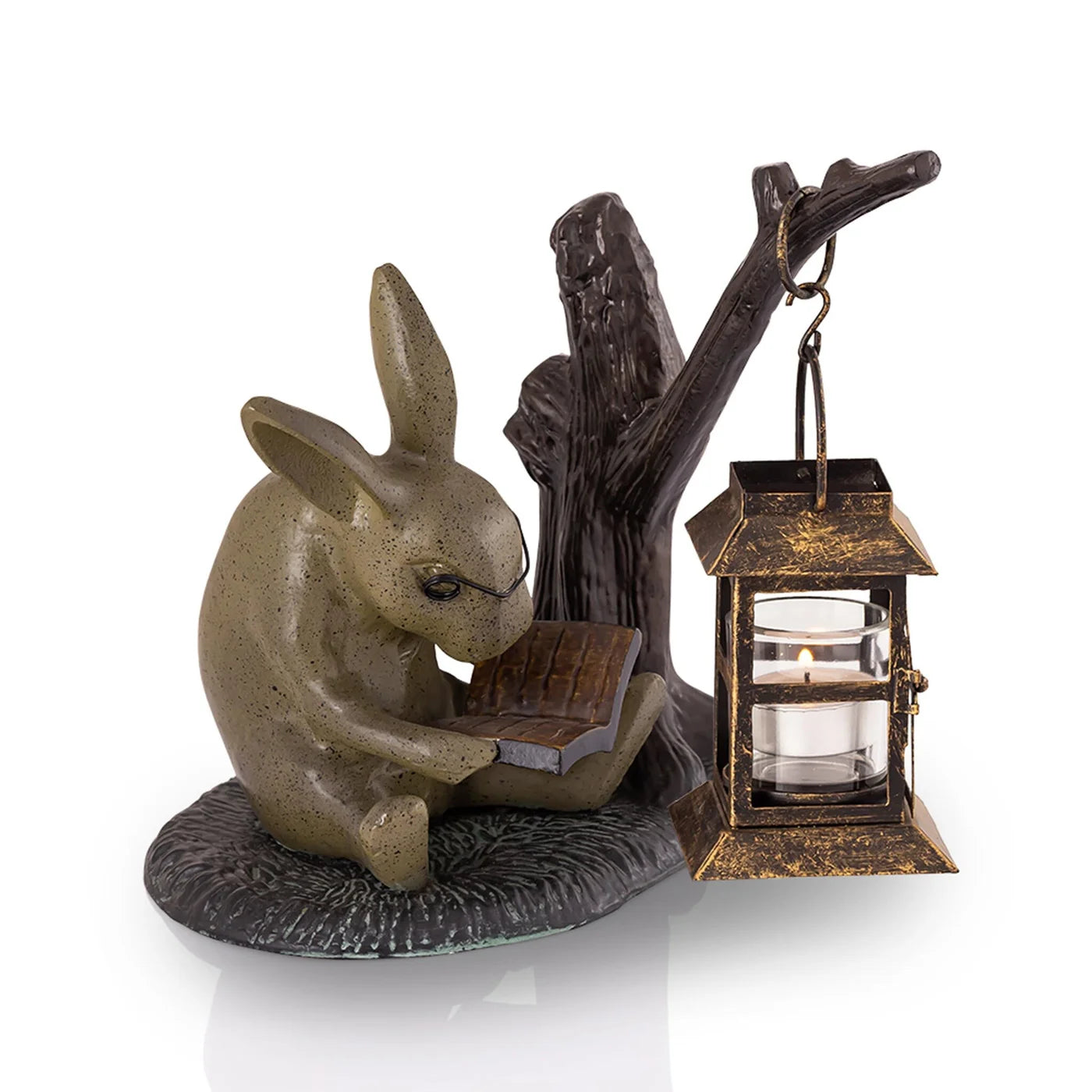 Booklover Rabbit Garden Lantern