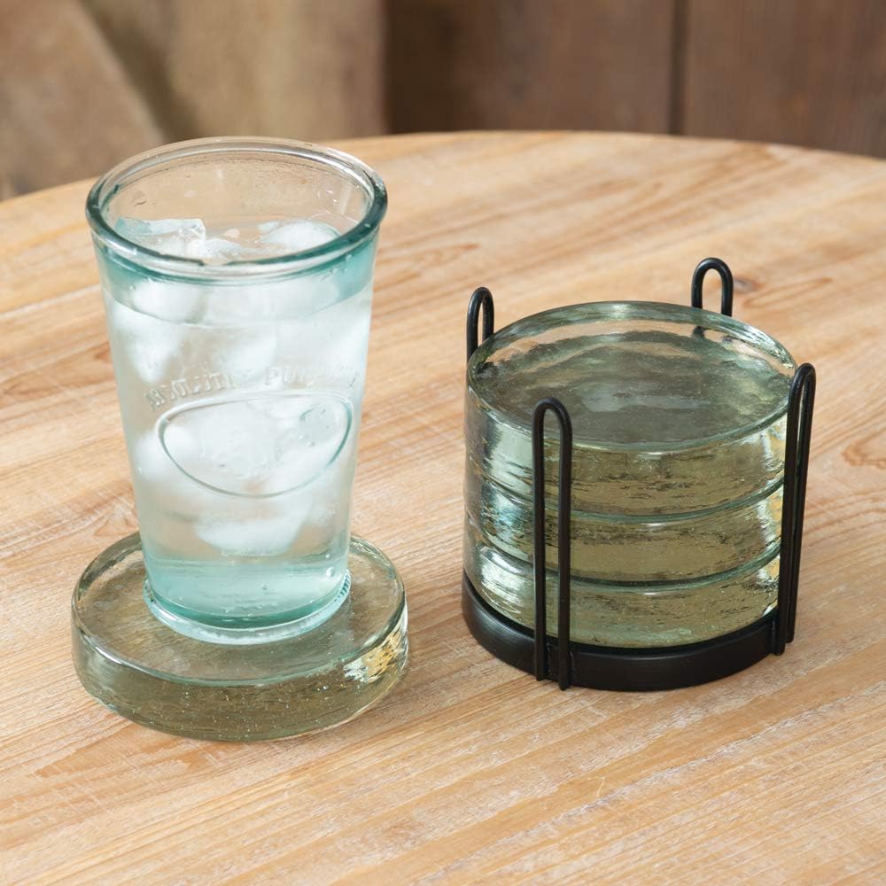 Blocked Glass Coaster's Caddy