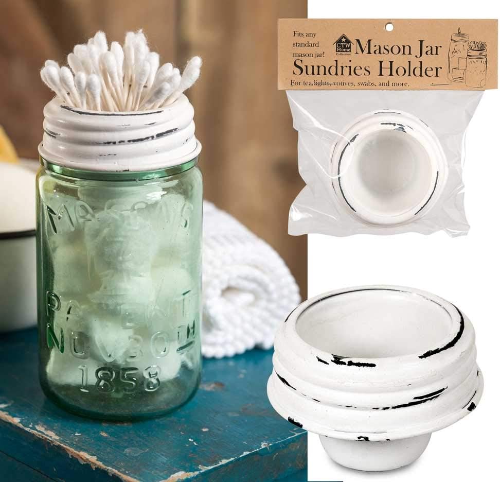 Mason Jar Sundries Tapered Cup Lid - White