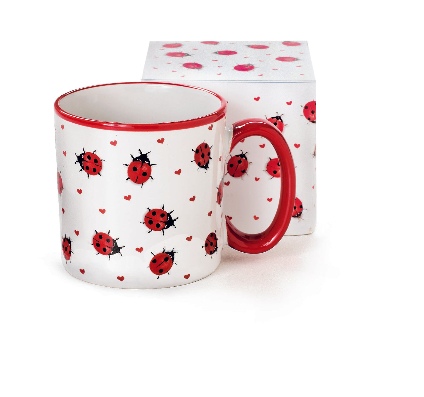 White Ladybug Mug