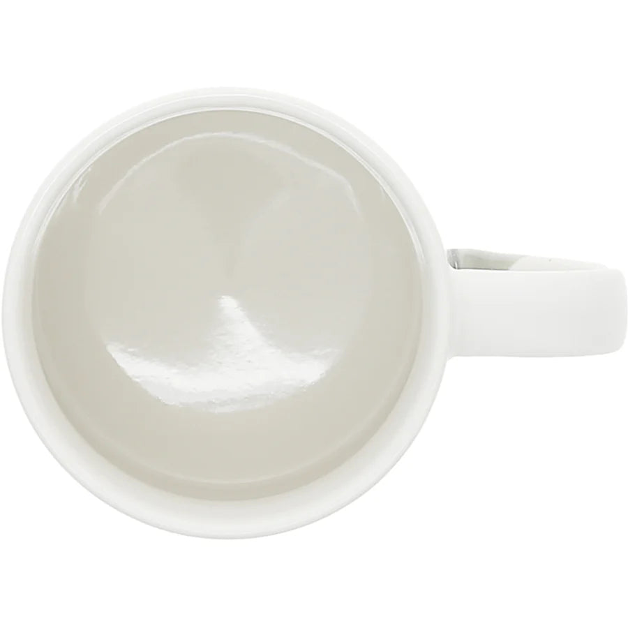 Love You Forever 17oz Organic Shaped Gray Dipped Stamped Letter Novelty Coffee Mug