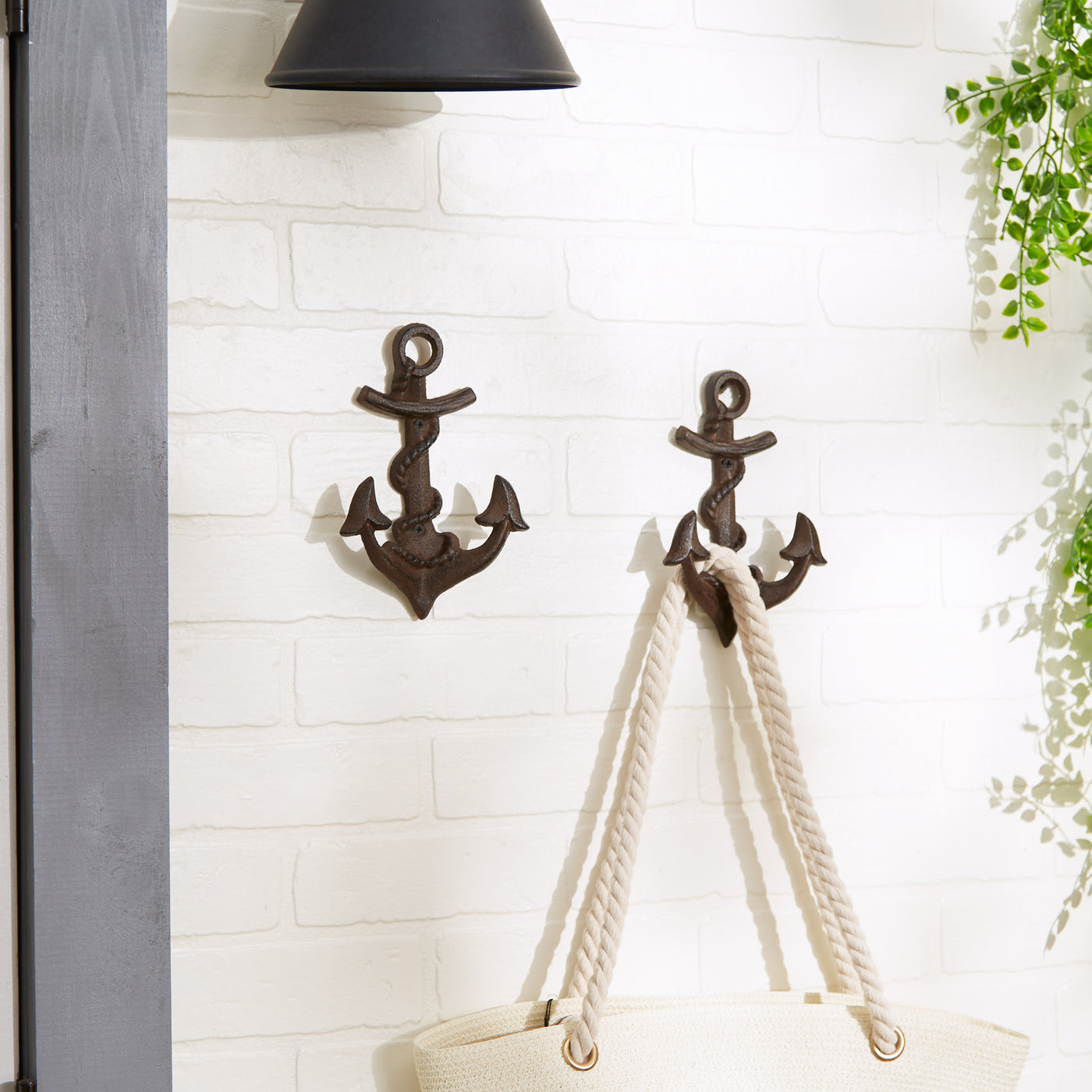 Anchor With Rope Wall Hook Set/2