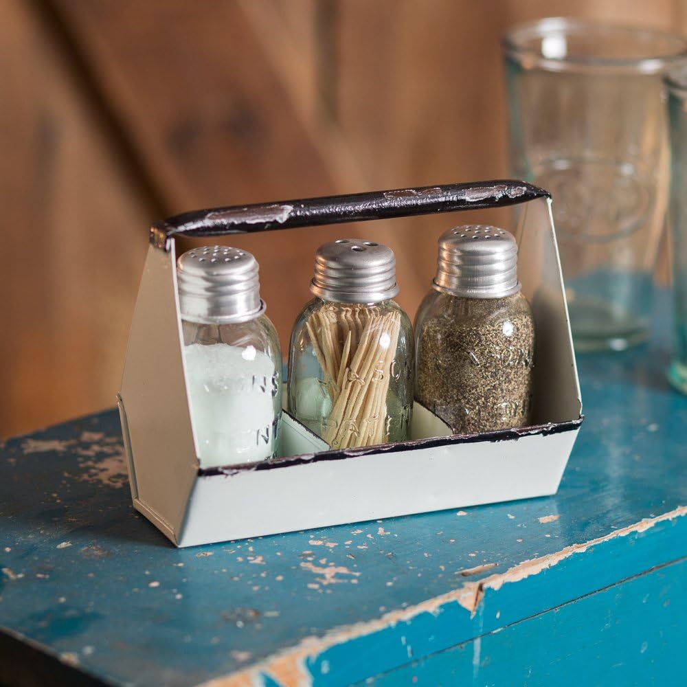 Toolbox Salt Pepper and Toothpick Caddy