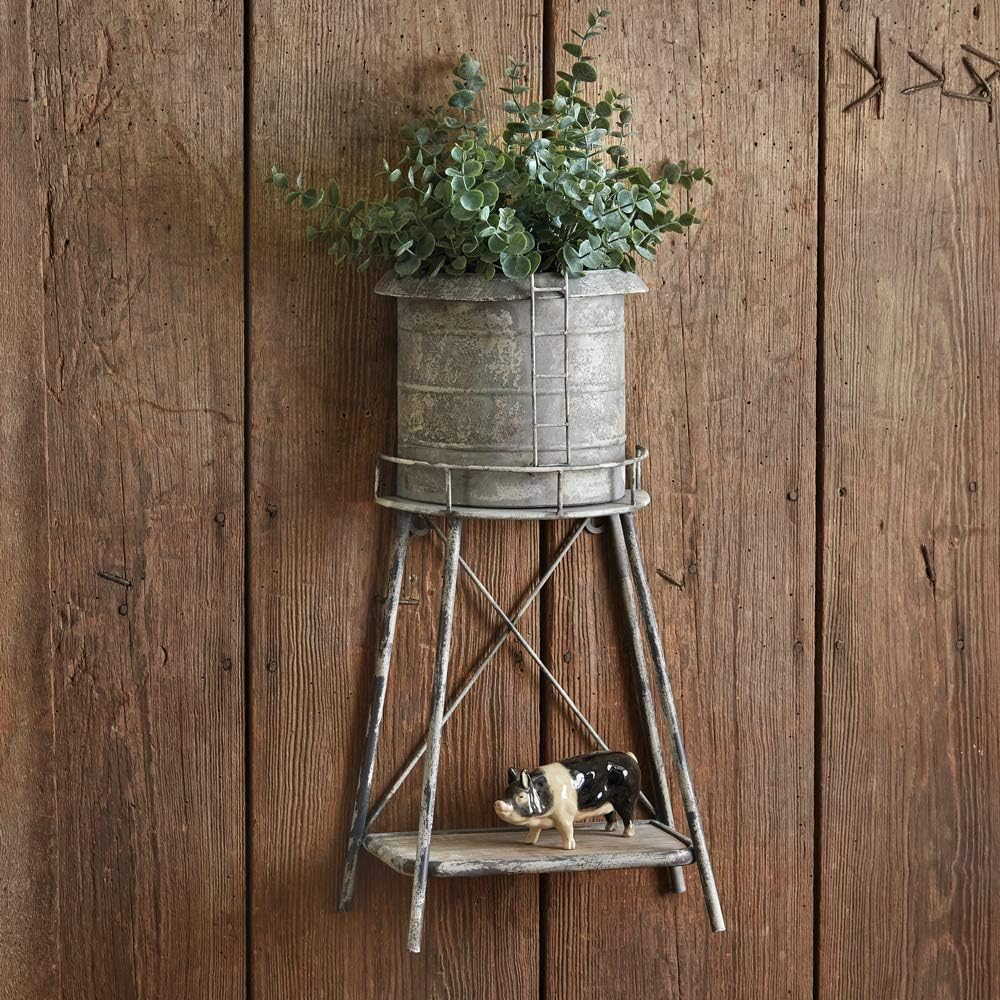 Half Silo Metal Rustic Planter