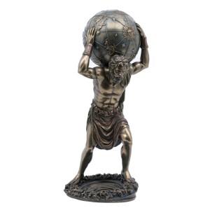 Man with Atlas Globe  Statue Figurine