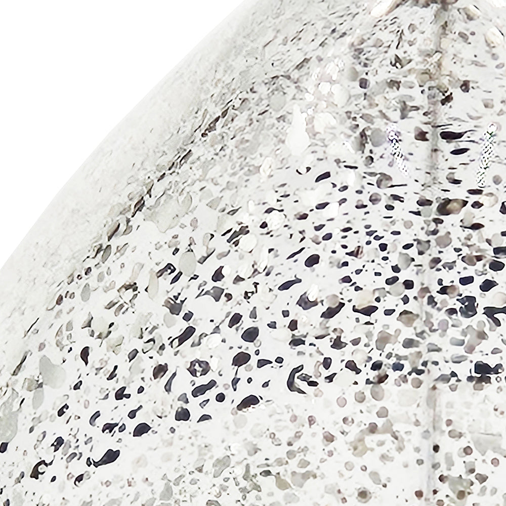 2x8" Peleus 30-Minute Silvered Hourglass, Black Sand