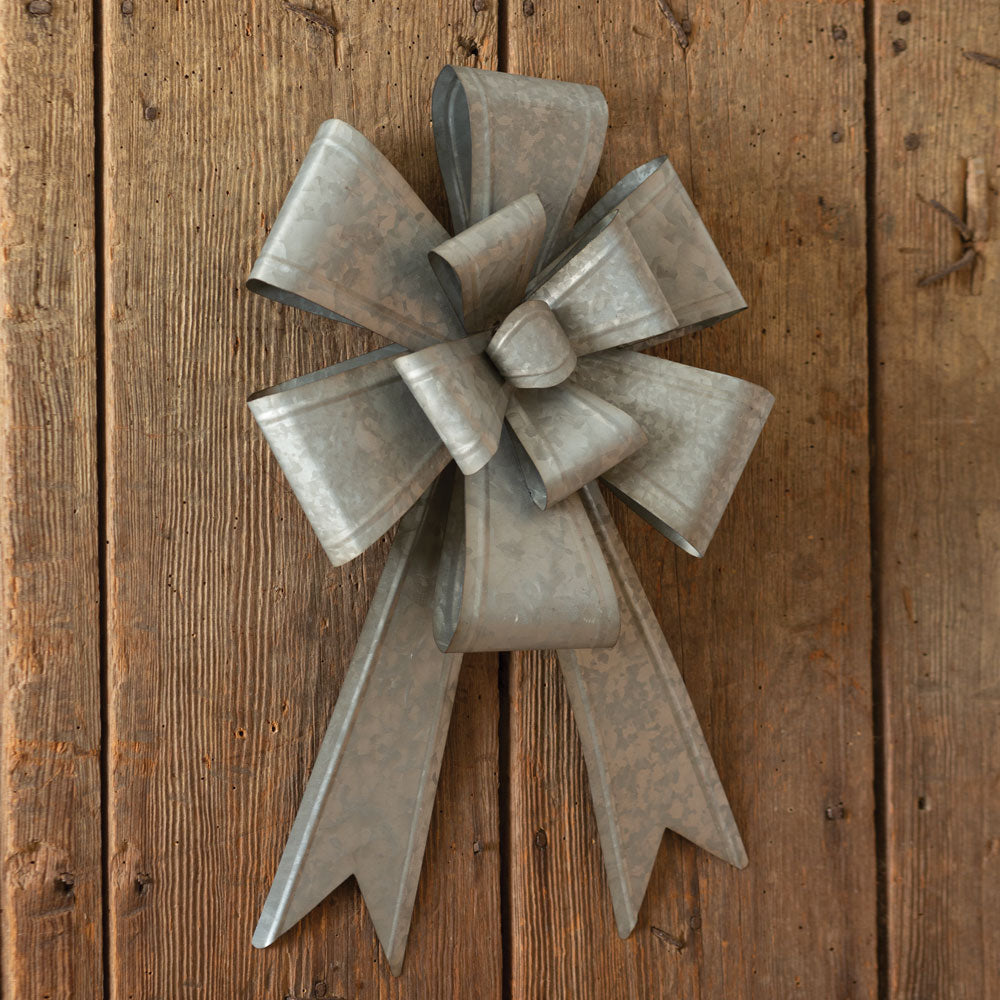 Oversized Galvanized Metal Bow