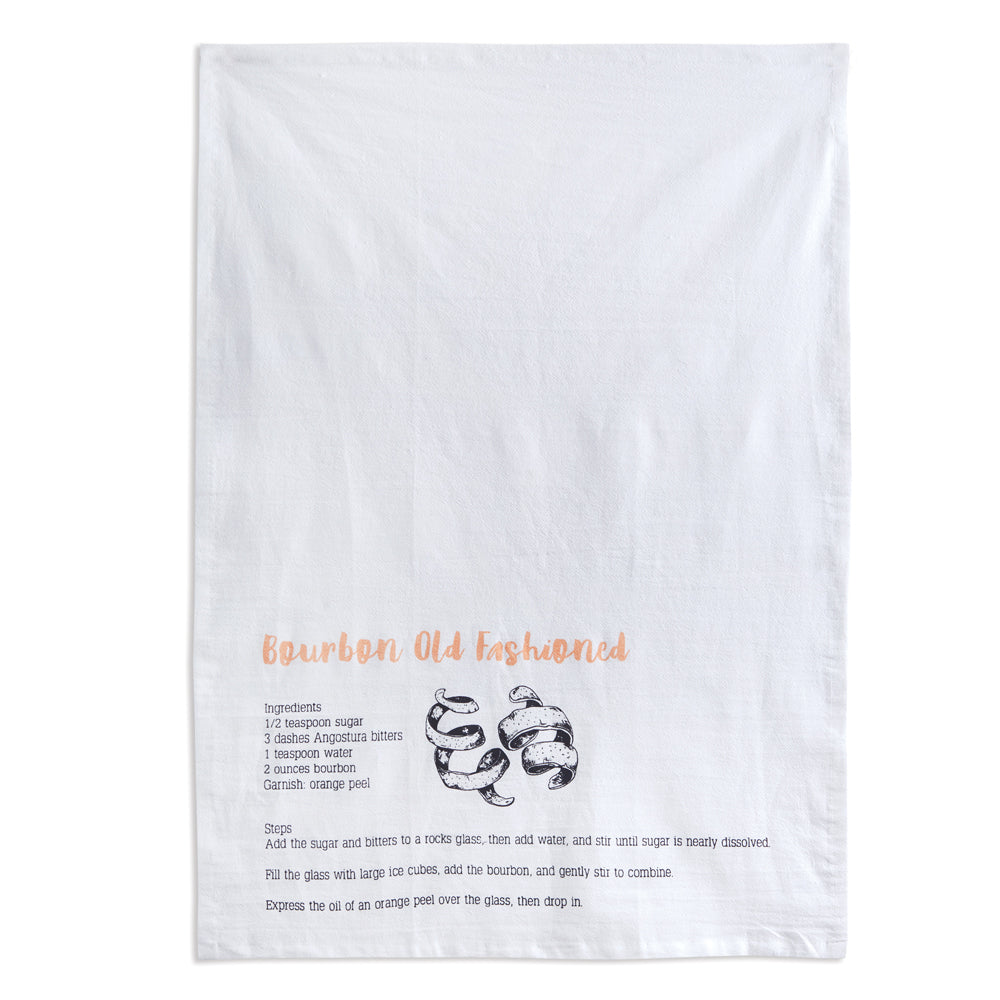 Set of Two Cocktail Recipes Tea Towels