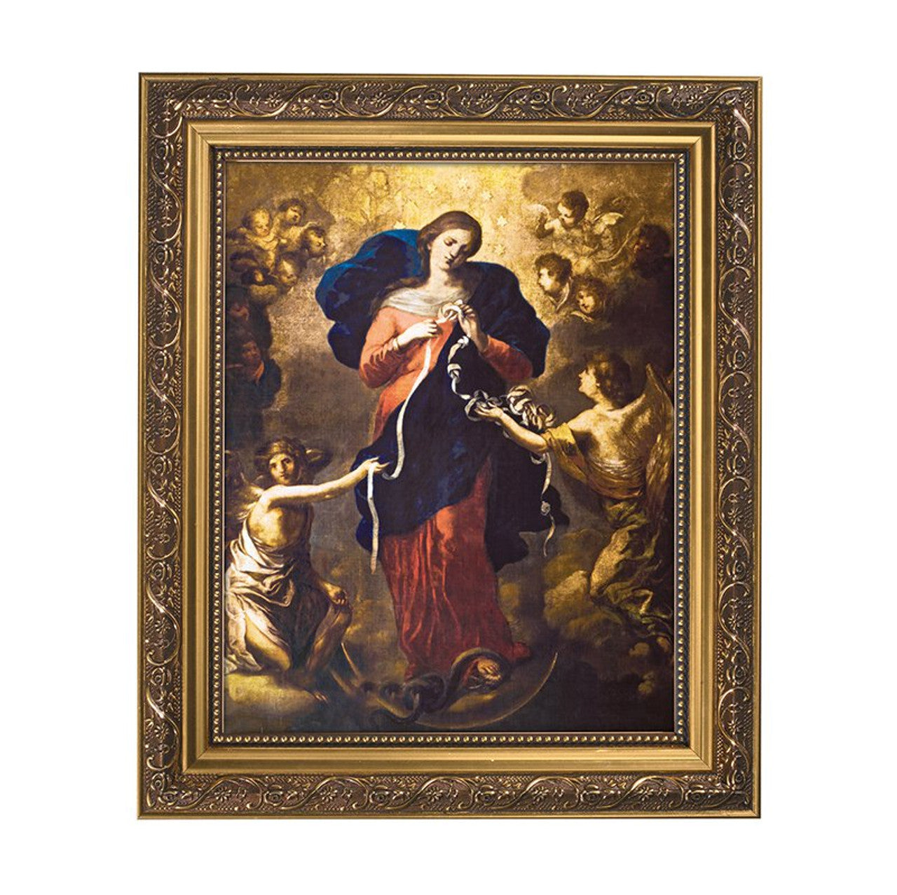 Mary, Untier of Knots Gold Tone Framed Print