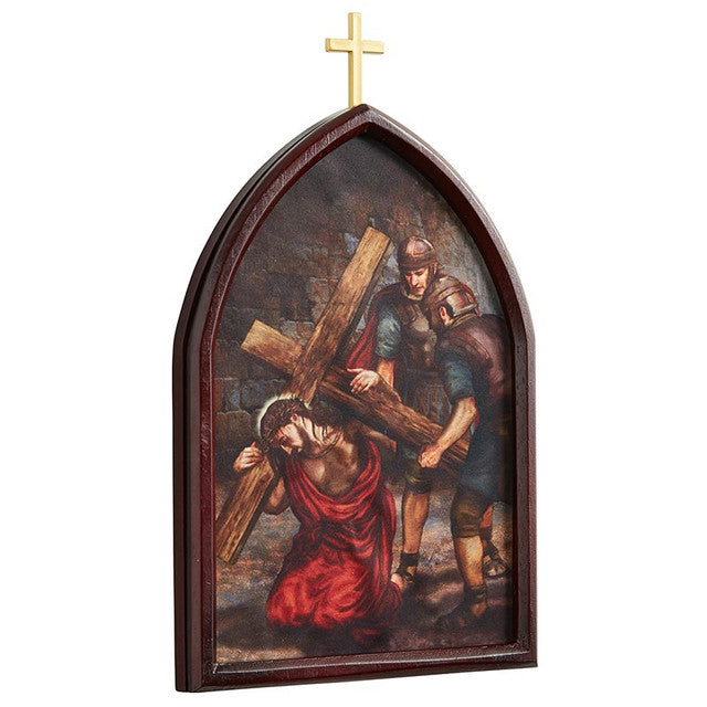 Stations Of The Cross Wood Plaque