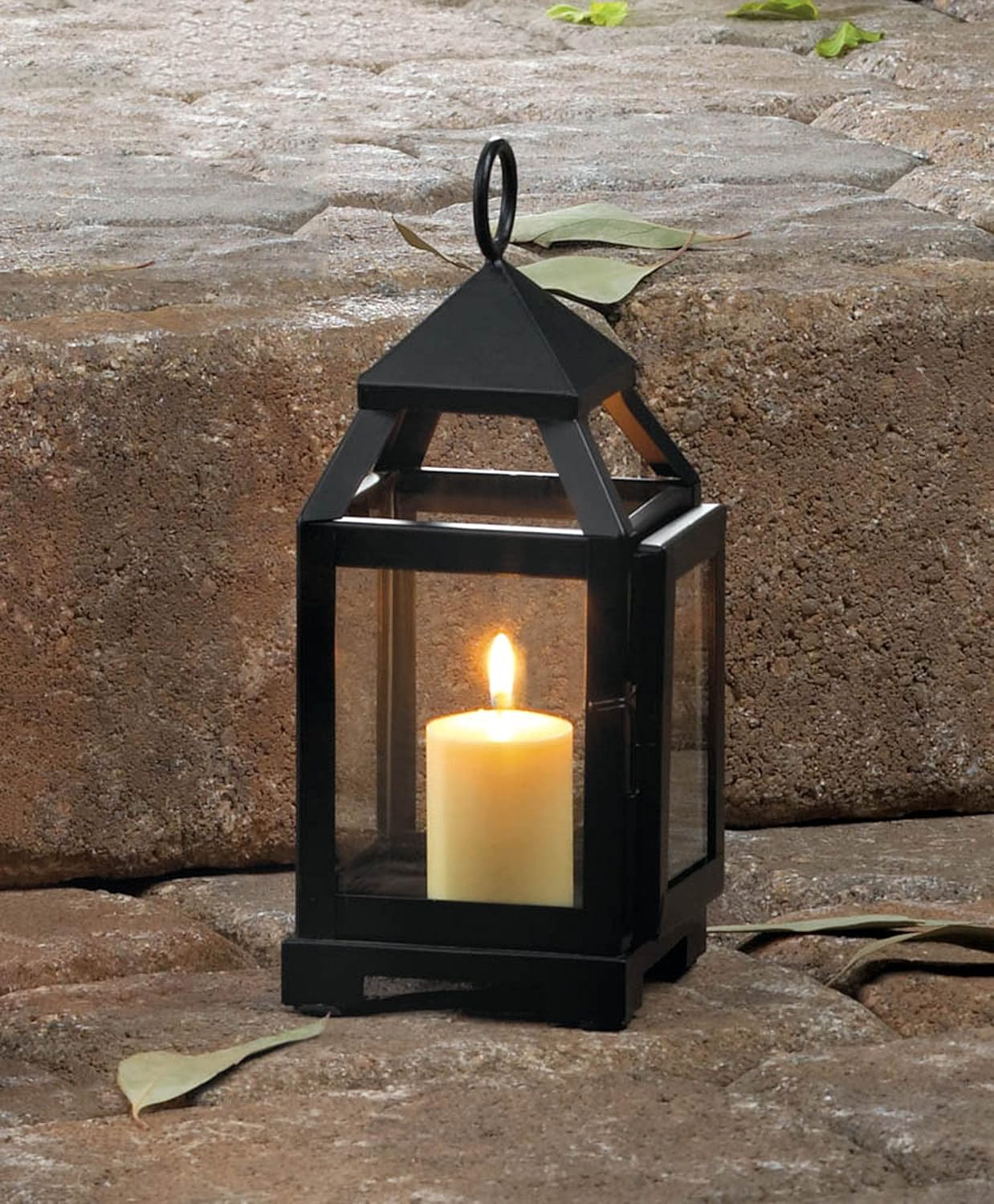 Black Mini Contemporary Lantern