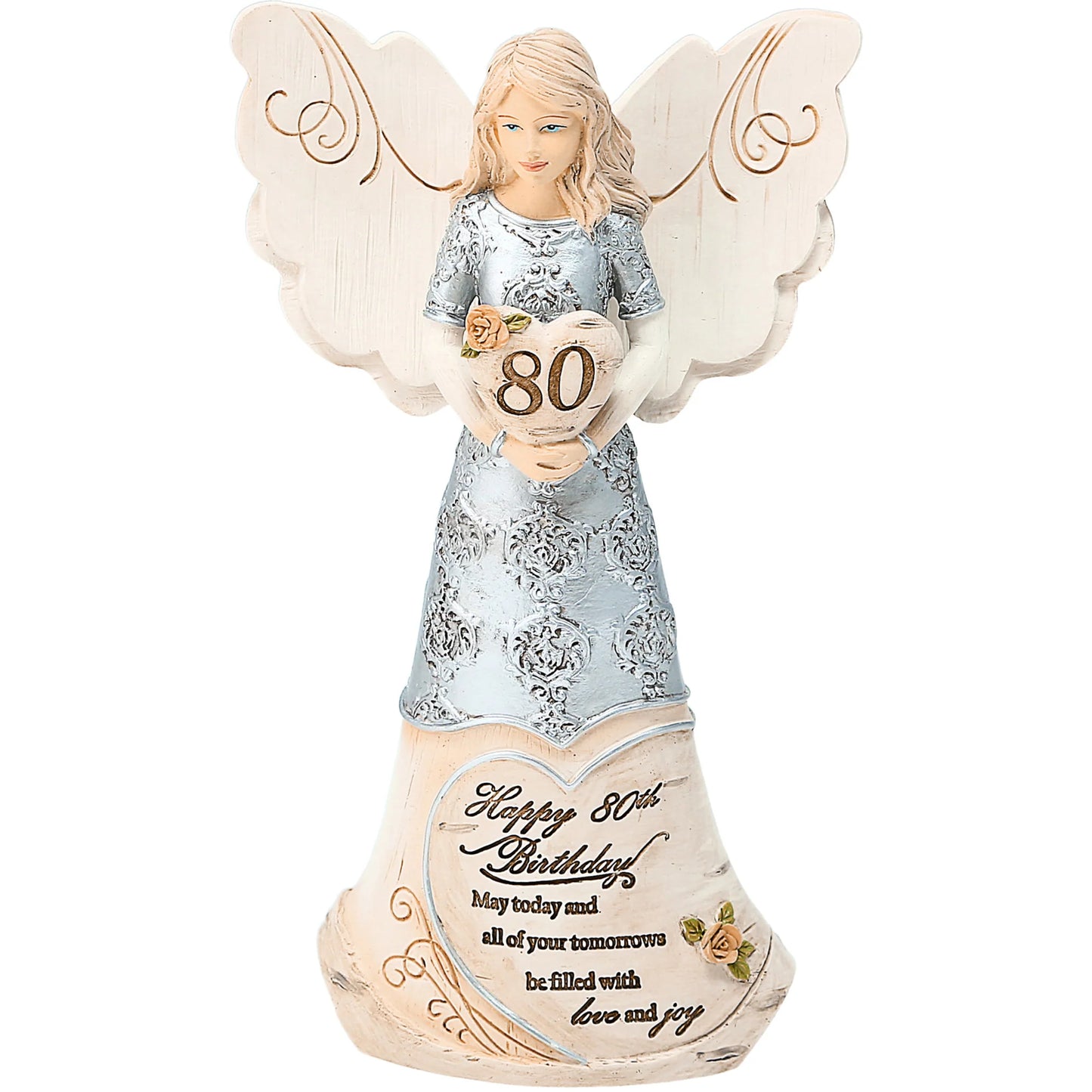 Happy 80th Birthday' 82475 Elements Angels - Polyresin Birthday Angel Figurine