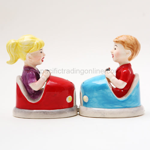 Bumper Cars Magnetic Salt & Pepper Shaker Set
