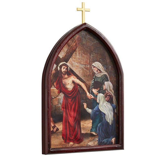 Stations Of The Cross Wood Plaque