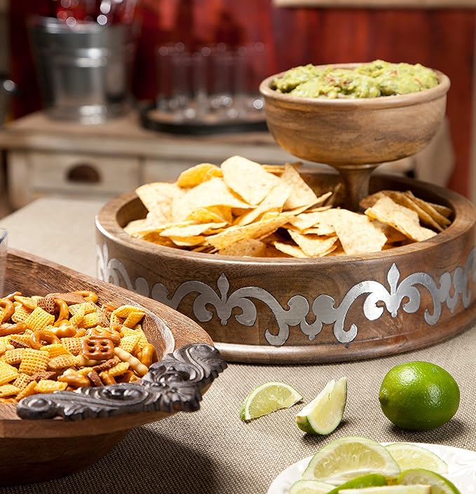 Heritage Collection Antiquity Oval Display Wood Bowl