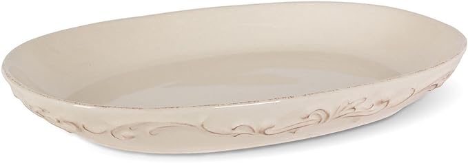 Acanthus Embossed Stoneware Platters