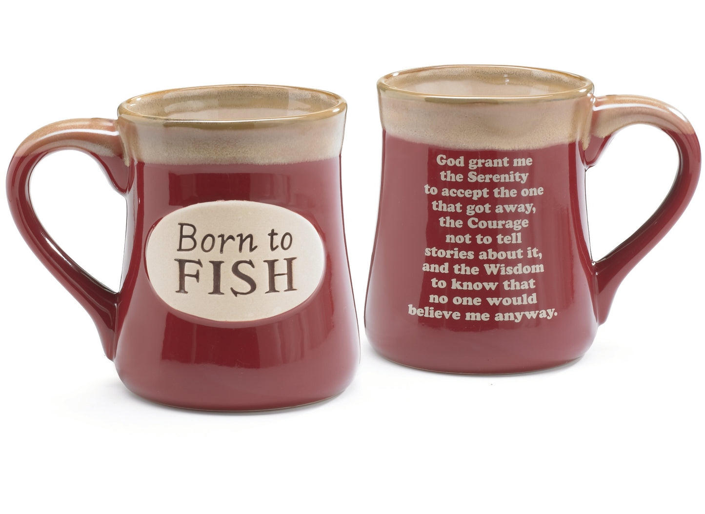 Born To Fish Serenity Pray Porcealin Mug