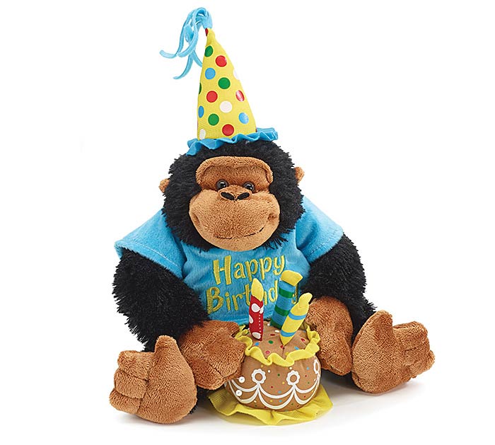 Plush Musical Happy Birthday Gorilla