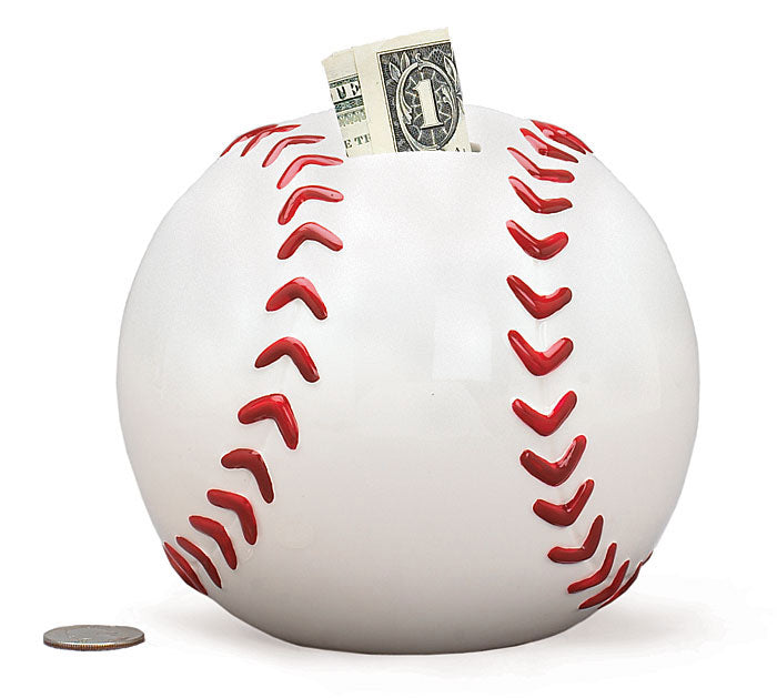 Bank Ceramic Baseball White